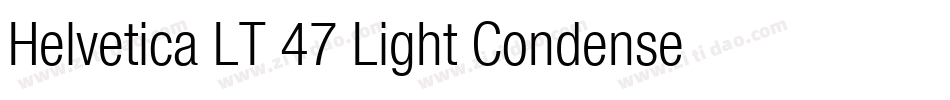 Helvetica LT 47 Light Condensed字体转换